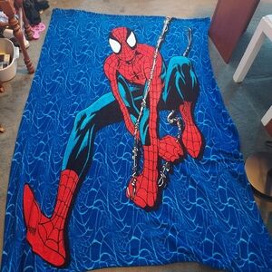 Marvel Spider-Man Vibrant Blue & Red Fleece Blanket 47"x64" Superhero